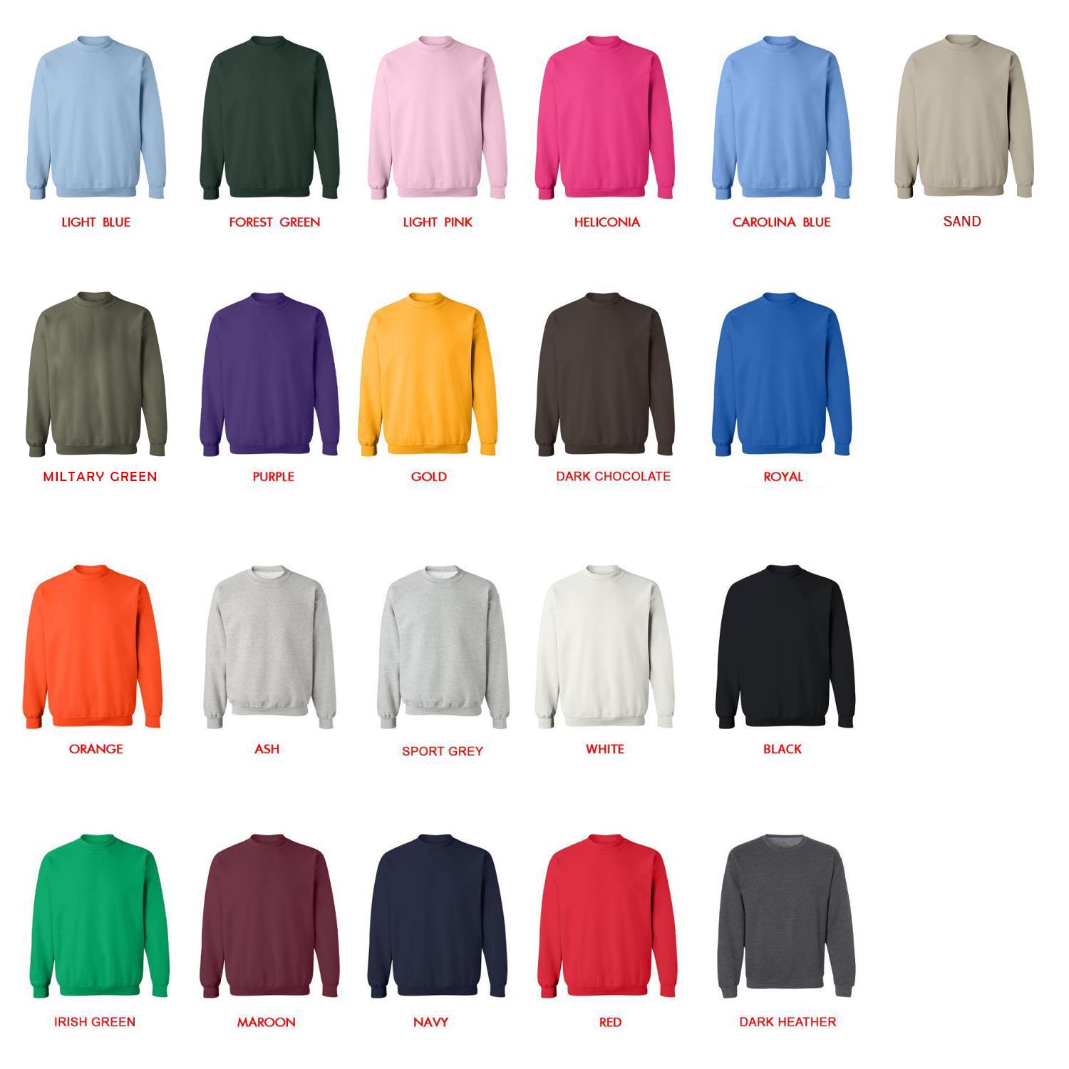 sweatshirt color chart - To Your Eternity Merch