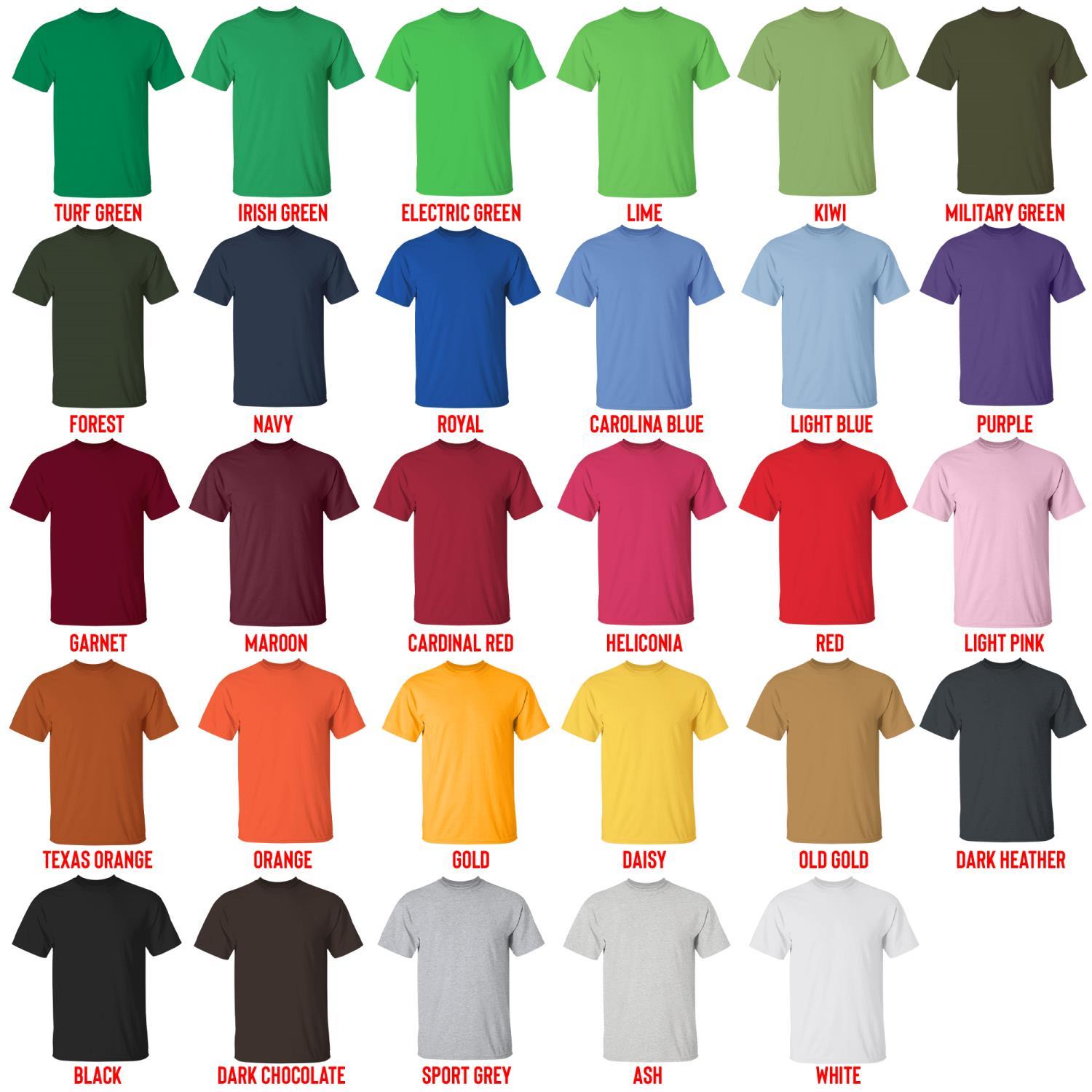 t shirt color chart - To Your Eternity Merch