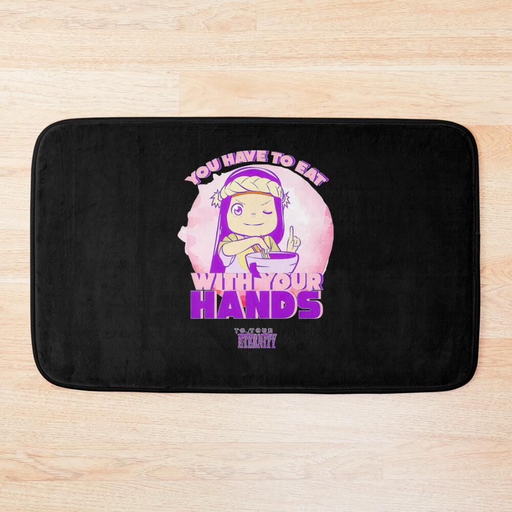 To Your Eternity Cute Girl Holding Bowl Bath Mat