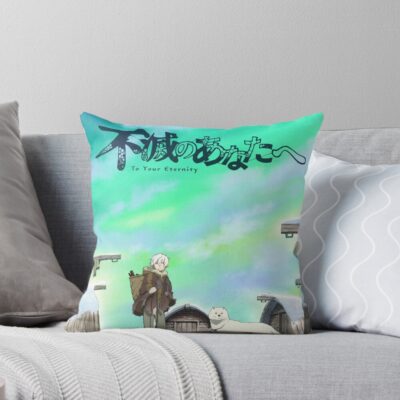 Anime To Your Eternity Fushi And Joaan Colrofull Throw Pillow