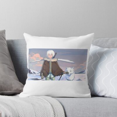 The Nameless Boy And Fushi In The Snow Throw Pillow